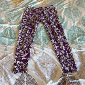 LuLaRoe Women's Purple Floral Leggings